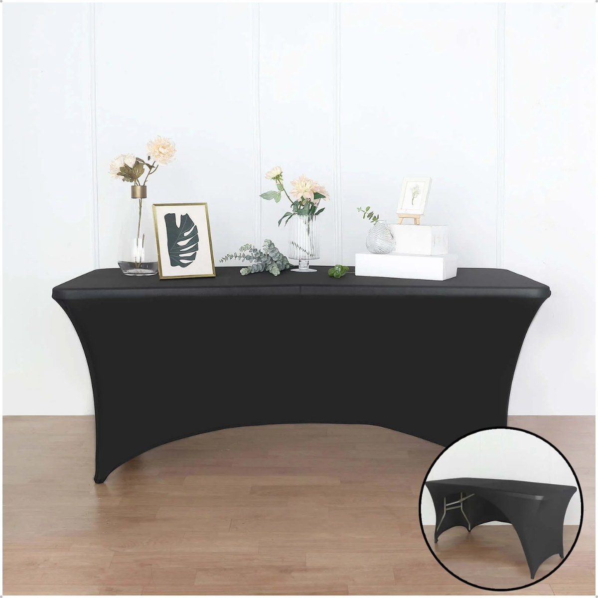 Mesa maleta com capa Spandex Preta com detalhe