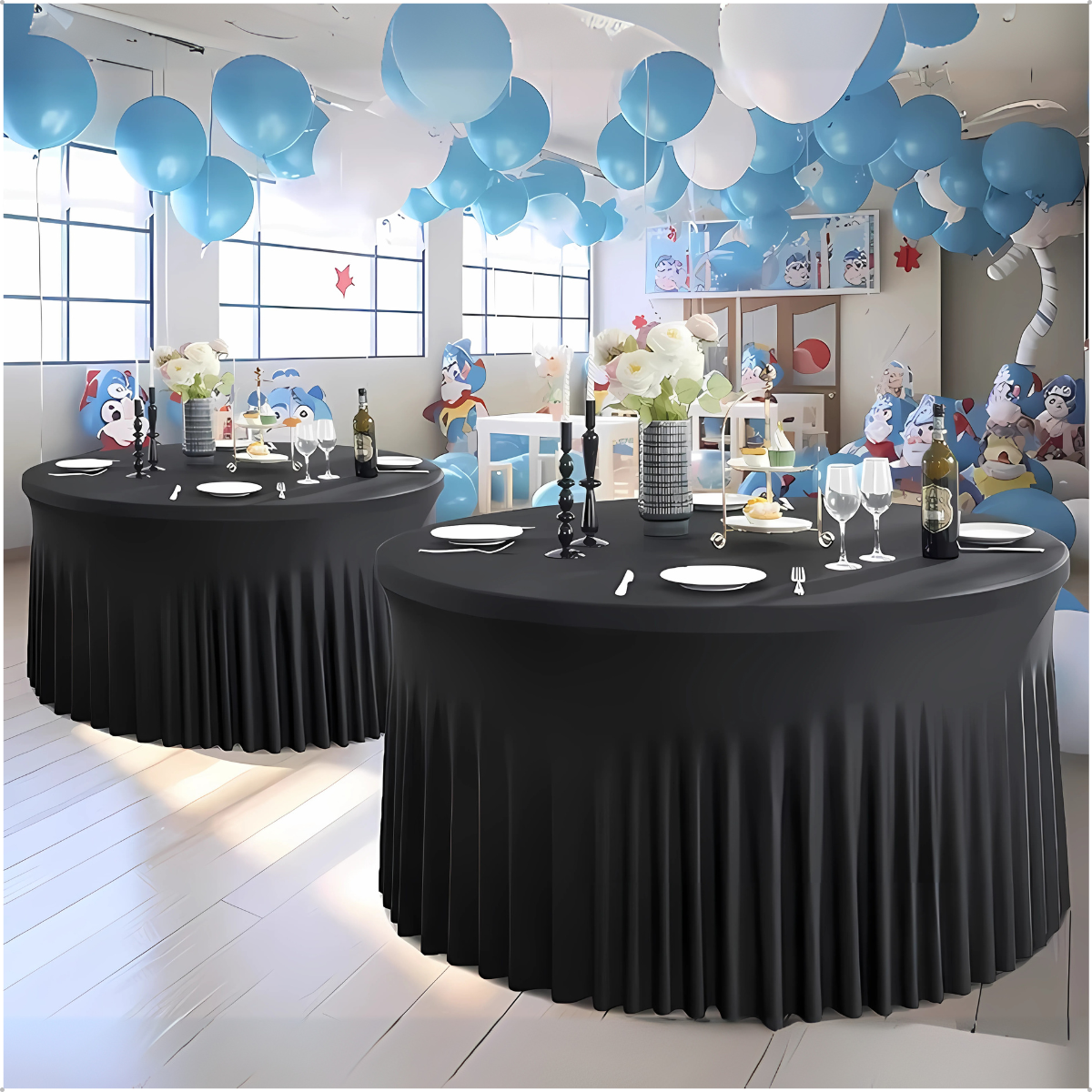 Toalha Spandex mesa redonda 3